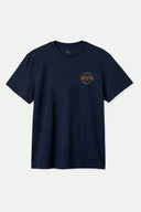 Brixton Mens Navy Worn Wash Gibson SS Tshirt