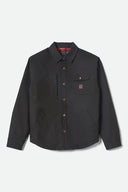 Brixton Mens Washed Black Builders Stetch Overshirt