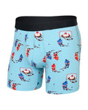 Saxx Men's DropTemp Cooling Cotton Action On Ice Blue Tide Boxer Brief