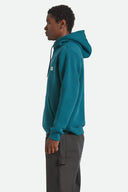 Brixton Mens Night Sage Woodburn Label Hoodie