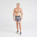 Saxx Mens Slate Mr. Deer Face Volt Breathable Mesh Boxer Brief