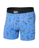 Saxx Mens Sail Blue Disc Dogs Ultra Super Soft Fly Boxer Brief