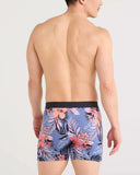 Saxx Mens Blue Hibiscus Jungle Ultra Super Soft Fly Boxer Brief