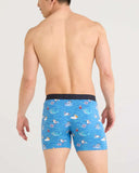 Saxx Mens Lake Blue Seas The Day Ultra Super Soft Fly Boxer Brief