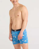 Saxx Mens Lake Blue Seas The Day Ultra Super Soft Fly Boxer Brief
