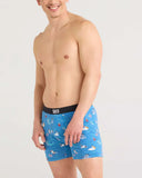 Saxx Mens Lake Blue Seas The Day Ultra Super Soft Fly Boxer Brief