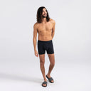 Saxx Mens Black Droptemp Cooling Cotton Boxer Brief