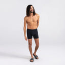Saxx Mens Black Droptemp Cooling Cotton Boxer Brief