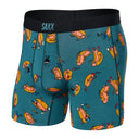 Saxx Men's Vibe Tailgaters Teal Boxer Brief