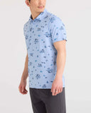Saxx Mens Bel Air Blue Drop Temp All Day Cooling Polo