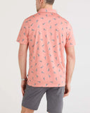 Saxx Mens Burnt Coral Lobster Boil Droptemp Dry Polo