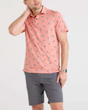 Saxx Mens Burnt Coral Lobster Boil Droptemp Dry Polo
