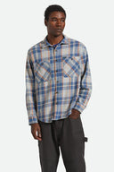 Brixton Mens Blue/Soft Blue/Orange Vintage Wash Flannel