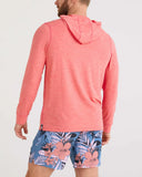 Saxx Mens Coral Red Heather Droptemp All Day Cooling Hoodie