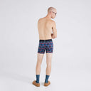 Saxx Mens Grizzly Stripe/Black Droptemp Cooling Cotton 2PK Boxer Brief