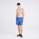 Saxx Mens Daisy Blue White Noise Oh Buoy 2in1 Volley Shorts