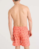 Saxx Mens Coral Parrot Party Go Coastal 2n1 7" Volley Short