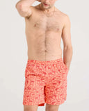 Saxx Mens Coral Parrot Party Go Coastal 2n1 7" Volley Short