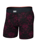 Saxx Men's Vibe Xtra Soft Comfort Bear Brocade Maroon Boxer Brief