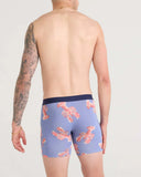Saxx Mens Tidal Blue Lobster Boil Vibe Xtra Fly Boxer Brief