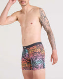 Saxx Mens Ebony Surf Flowers Vibe Xtra Fly Boxer Brief
