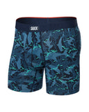 Saxx Mens Dark Ink Sharks and Minnows Vibe Xtra Fly Boxer Brief