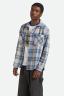 Brixton Mens Blue/Soft Blue/Orange Vintage Wash Flannel