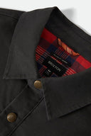 Brixton Mens Washed Black Builders Stetch Overshirt