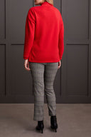 Tribal Ladies Scarlet LS Tunic w/Side Slits