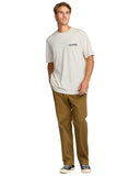 Billabong Mens Off White Single Fin Premium SS Tshirt
