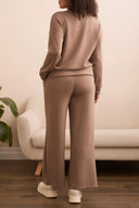 Tribal Ladies Fossil LS Funnel Neck Top