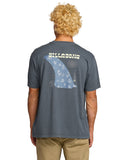 Billabong Mens Medium Blue Single Fin Premium SS Tshirt