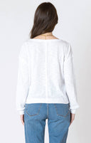 Dex Ladies White Crewneck Sweatshirt