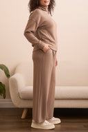 Tribal Ladies Fossil LS Funnel Neck Top