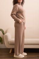 Tribal Ladies Fossil LS Funnel Neck Top