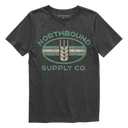 Northbound Supply Co. Youth Charcoal Heather Prairie Wheat Tshirt