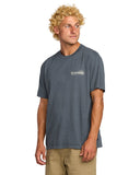 Billabong Mens Medium Blue Single Fin Premium SS Tshirt