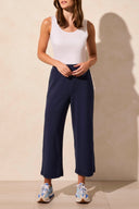 Tribal Ladies Jet BLue Pull On Capri