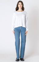 Dex Ladies White Crewneck Sweatshirt