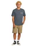 Billabong Mens Medium Blue Single Fin Premium SS Tshirt