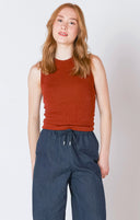 Dex Ladies Burnt Orange Ribbed Tank