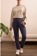 Tribal Ladies Sapphire Pull On Ankle Pant w/Zip Pockets