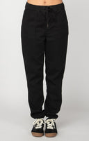 Dex Ladies Black Knit Denim Jogger
