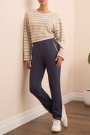 Tribal Ladies Sapphire Pull On Ankle Pant w/Zip Pockets
