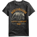 Northbound Supply Co. Mens Charcoal Heather Grizzly Bear Tshirt
