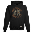 Northbound Supply Co. Mens Black Vintage Hockey Hoodie