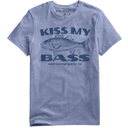 Northbound Supply Co. Mens Indigo Heather Kiss My Bass Tshirt