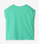 Hatley Girls Cockatoo Pink Palm Cinched Shoulder Top
