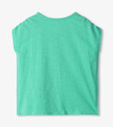 Hatley Girls Cockatoo Pink Palm Cinched Shoulder Top