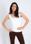 RD Style Ladies White Tanith 23 Rib Tank Top